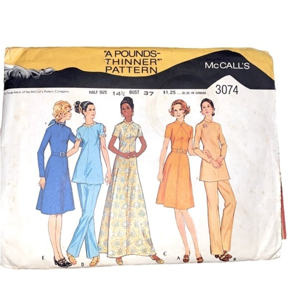 Vintage dress sewing pattern